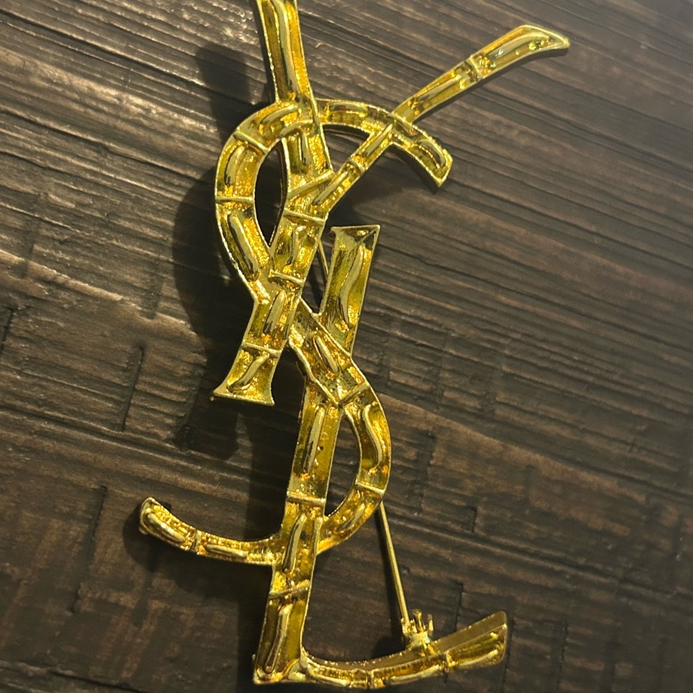 Yves Saint Laurent Gold Brooch